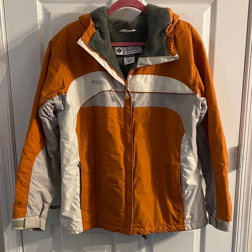 Columbia Two-Tone Orange and Gray Jacket
